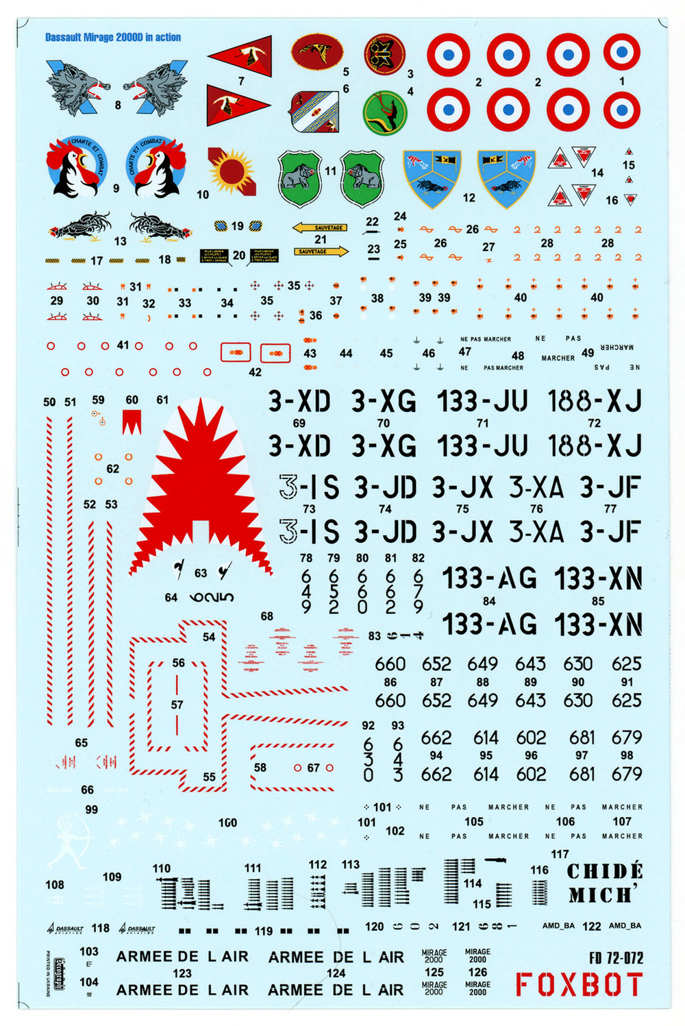 Foxbot Decals FBOT72072 1:72 Dassault_Mirage 2000D