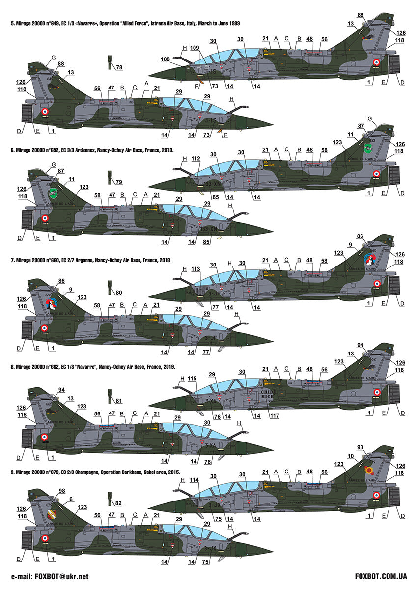 Foxbot Decals FBOT72072 1:72 Dassault_Mirage 2000D