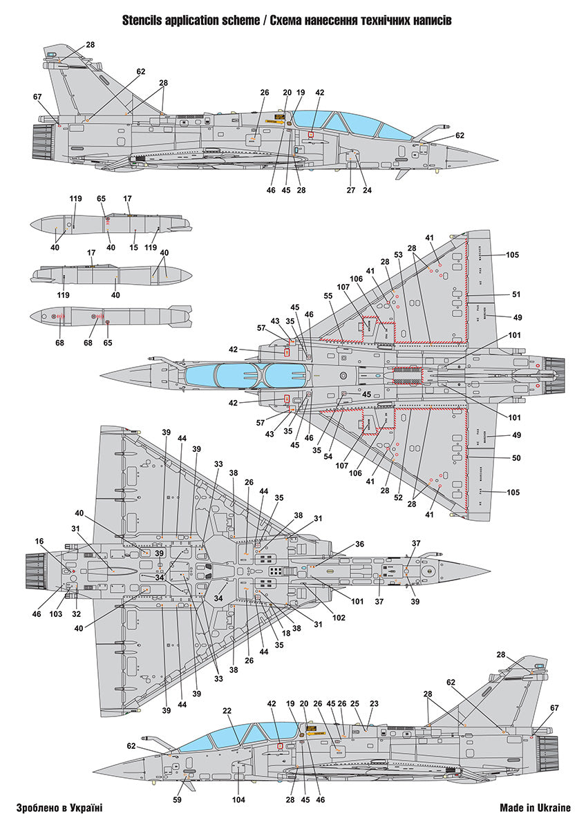 Foxbot Decals FBOT72072 1:72 Dassault_Mirage 2000D