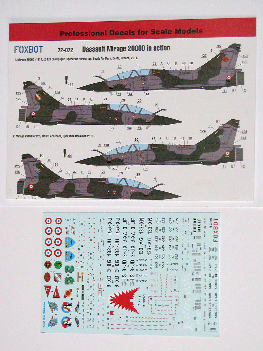 Foxbot Decals FBOT72072 1:72 Dassault_Mirage 2000D
