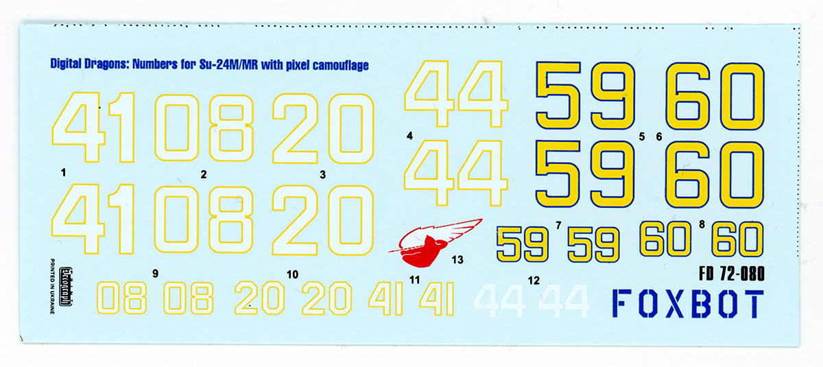 Foxbot FBOT72080T Ukrainian Digital Su-24M/MR & Stencils 1:72