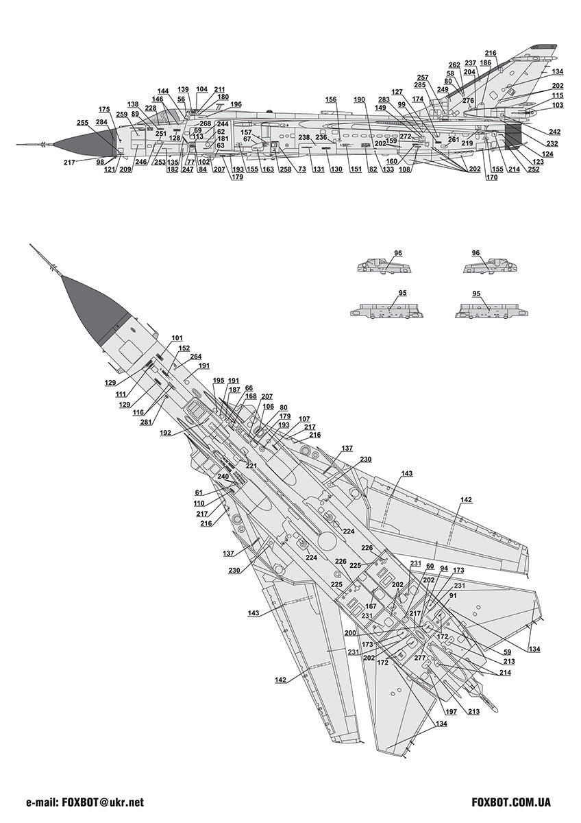 Foxbot FBOT72080T Ukrainian Digital Su-24M/MR & Stencils 1:72