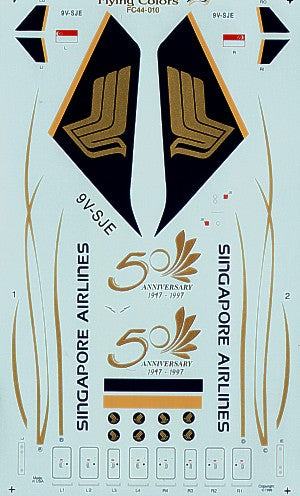 Flying Colors FC44010 Airbus A340 Singapore Airlines 50th Anniv 1:144