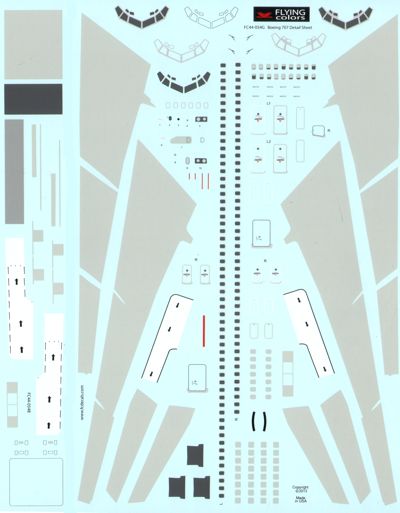 Flying Colors FC44054G 1:144 Boeing 707 Detail Sheet