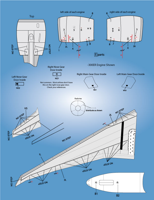 Flying Colors FC44056 1:144 Boeing 777 Detail Sheet