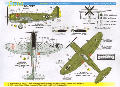 FCM FCM32007 1:32 Republic P-47D Thunderbolt Bubble tops
