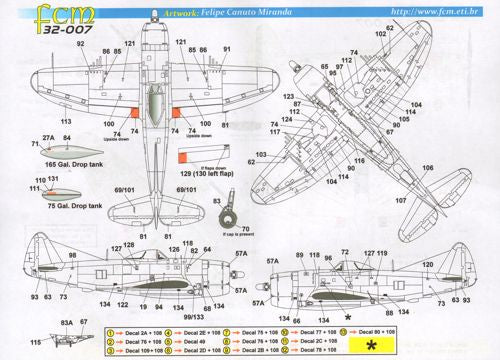FCM FCM32007 1:32 Republic P-47D Thunderbolt Bubble tops