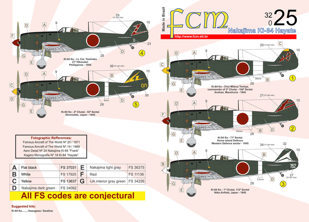 FCM FCM32025 1:32 Nakajima Ki-84 Hayate