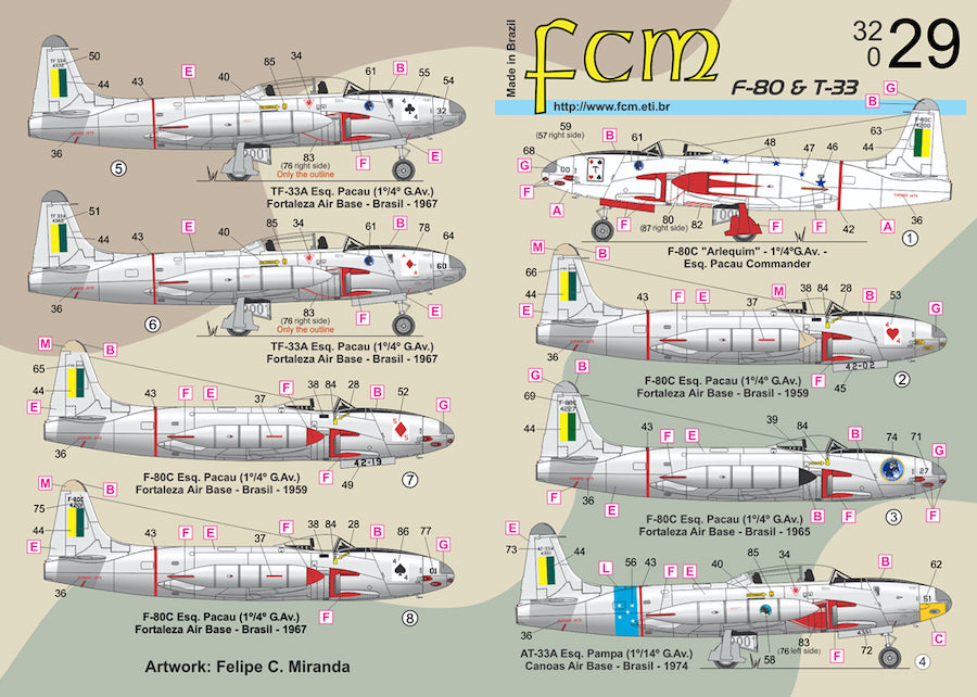 FCM FCM32029 1:32 Lockheed F-80C / AT-33A Shooting Star