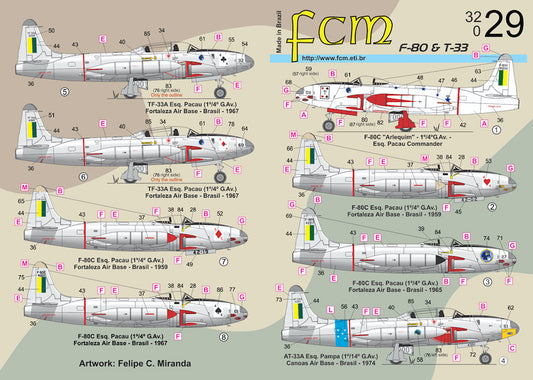 FCM FCM32029 1:32 Lockheed F-80C / AT-33A Shooting Star
