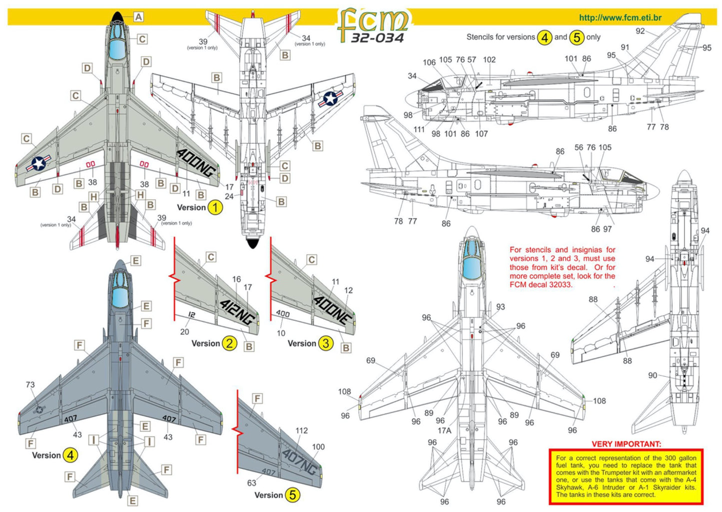 FCM FCM32034 1:32 LTV A-7E Corsair II part 1