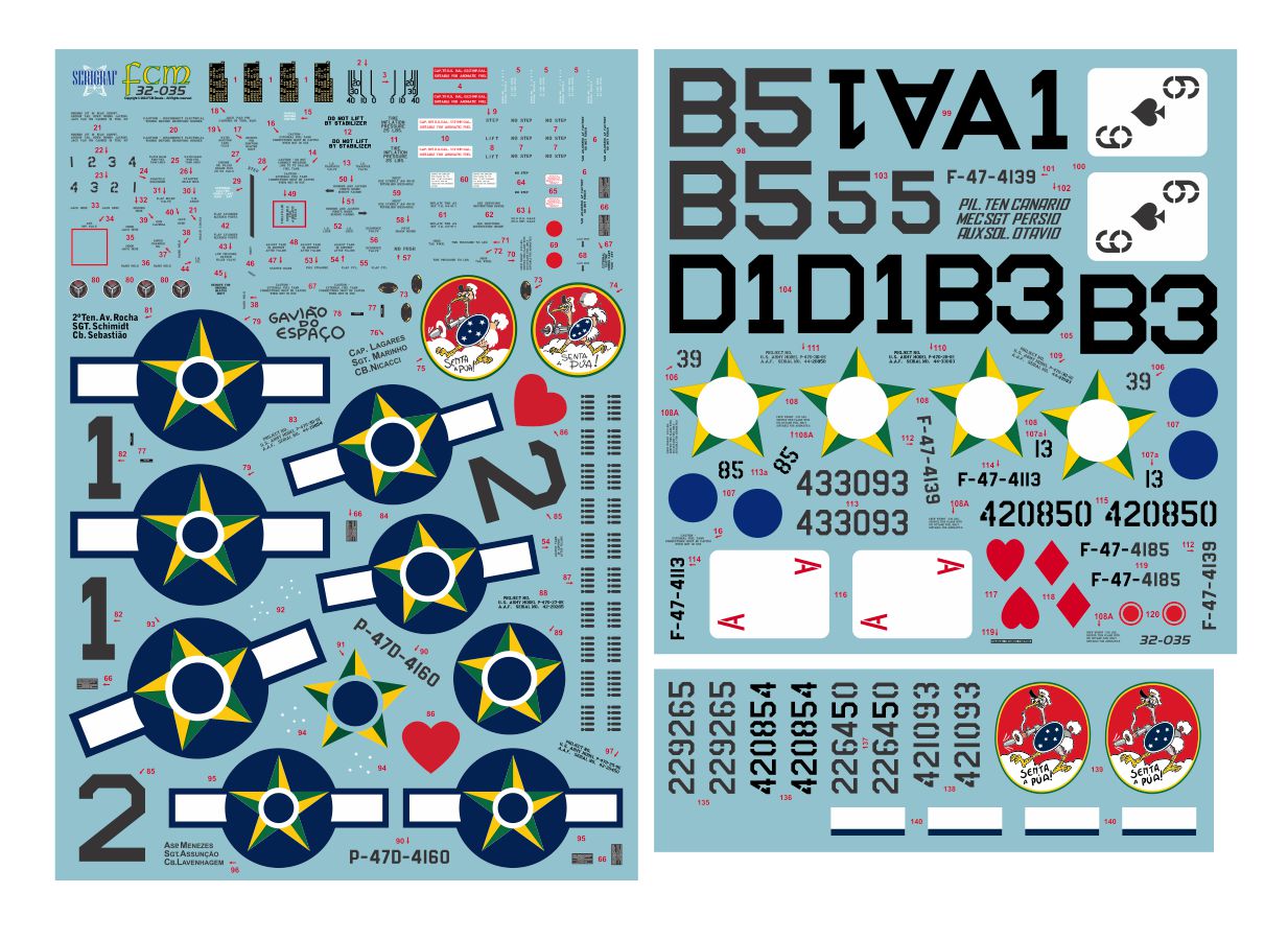 FCM FCM32035 1:32 Republic P-47D Thunderbolt Brazil