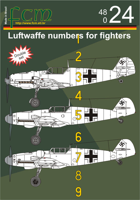 FCM FCM48024 Luftwaffe Numbers (Multi-Colour) 1:48