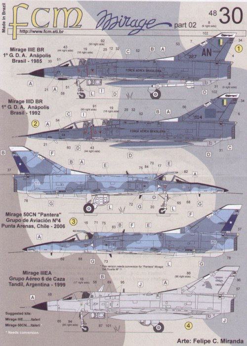 FCM FCM48030 1:48 Dassault_Mirage III Part 2