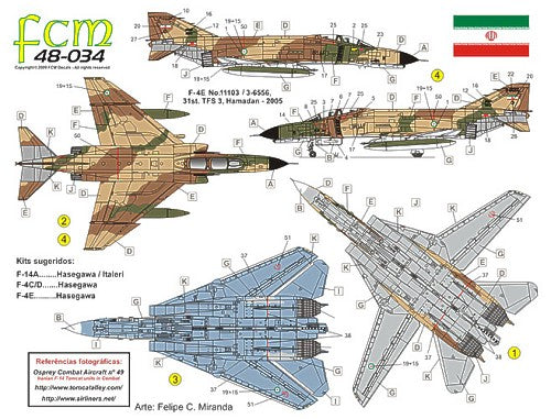 FCM FCM48034 Persian Eagles: Iranian F-4D/E & F-14A 1:48