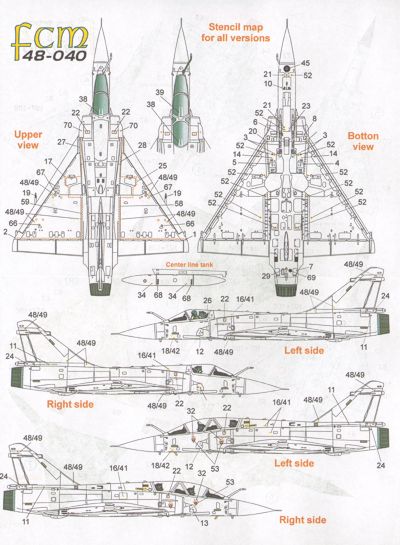 FCM FCM48040 1:48 Dassault_Mirage 2000B, C, 5F, D, N