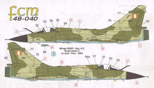 FCM FCM48040 1:48 Dassault_Mirage 2000B, C, 5F, D, N