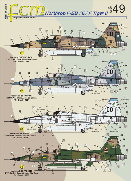 FCM FCM48049 1:48 Northrop F-5B, F-5E and F-5F