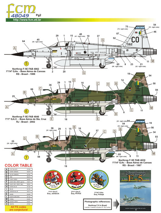 FCM FCM48049 1:48 Northrop F-5B, F-5E and F-5F