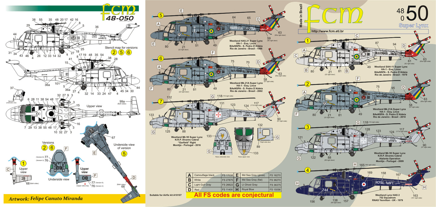 FCM FCM48050 1:48 Westland Lynx/Super Lynx Version 1 Westland SAH-11 Super Lynx