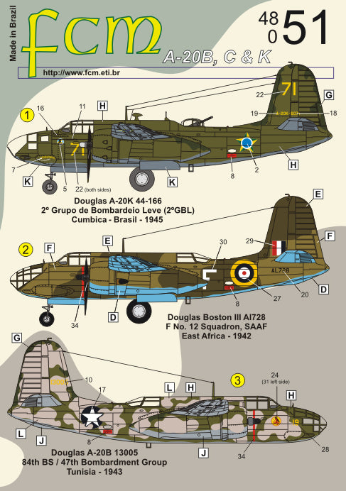FCM FCM48051 1:48 Douglas A-20B/A-20C/A-20H