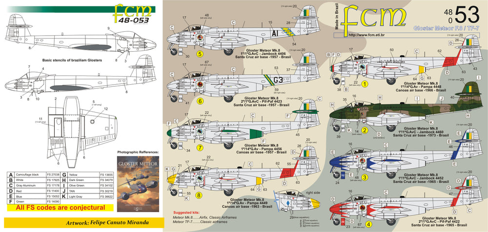 FCM FCM48053 1:48 Gloster Meteor F.8 & TF-7