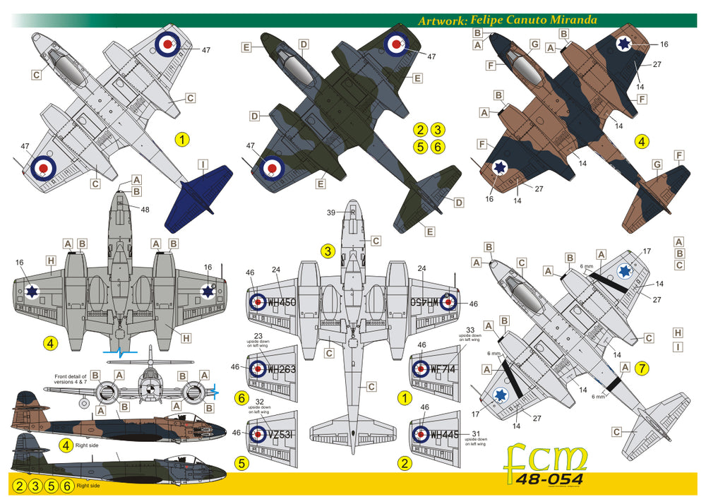 FCM FCM48054 1:48 Gloster Meteor F.8