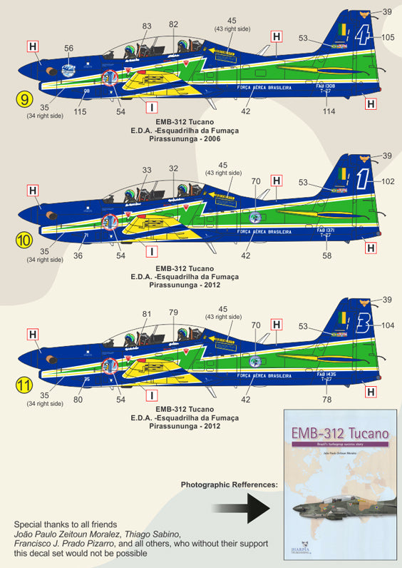 FCM FCM48055 1:48 Embraer EMB-312 Tucano Brazilian squadrons