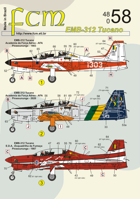 FCM FCM48058 1:48 Embraer EMB-312 Tucano