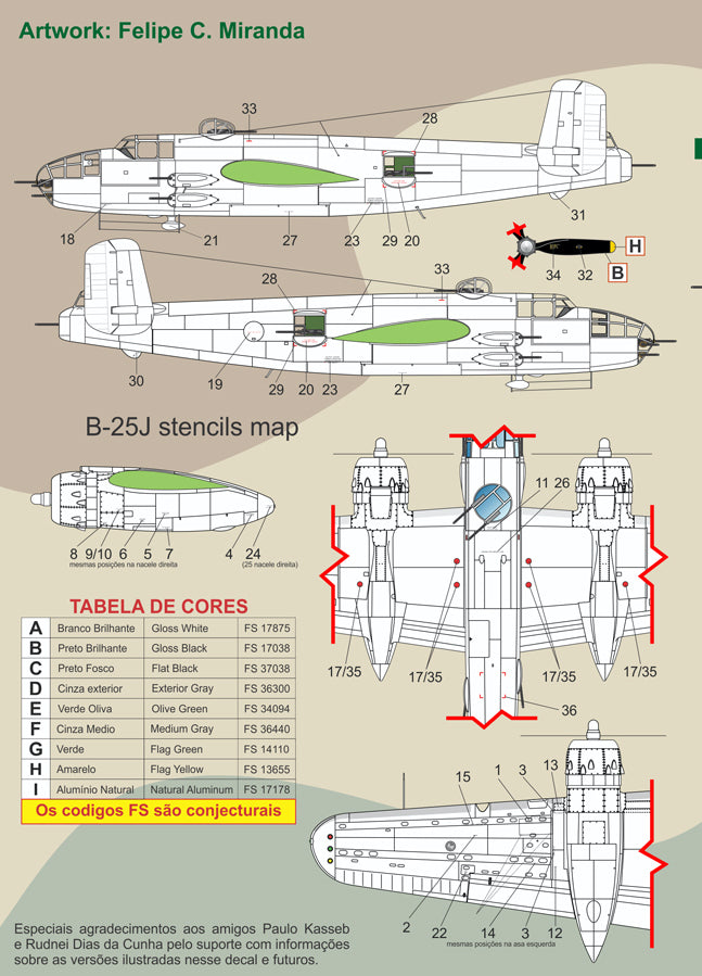 FCM FCM48065 1:48 North-American B-25J Mitchell
