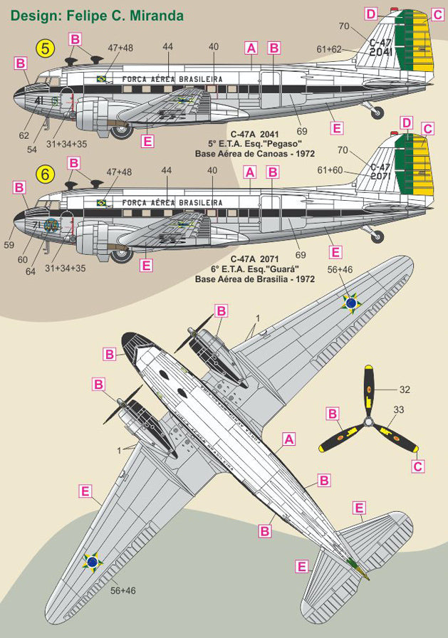 FCM FCM48066 1:48 Douglas C-47A Brazilian Air Force