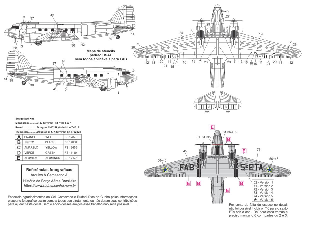 FCM FCM48066 1:48 Douglas C-47A Brazilian Air Force