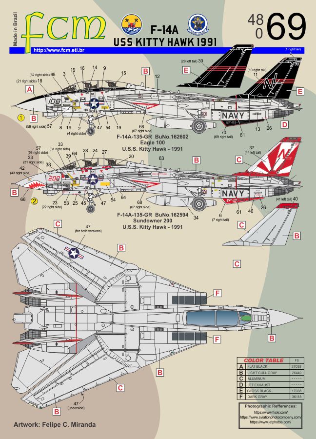 FCM FCM48069 1:48 Cats from USS Kitty Hawk Models