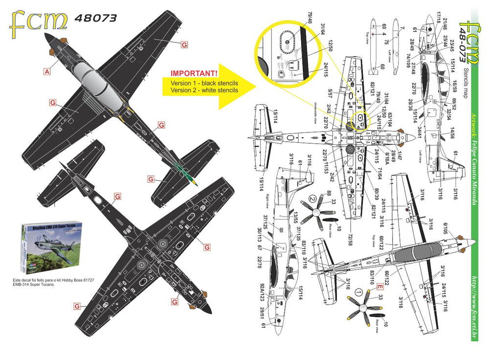 FCM FCM48073 1:48 Super Tucano