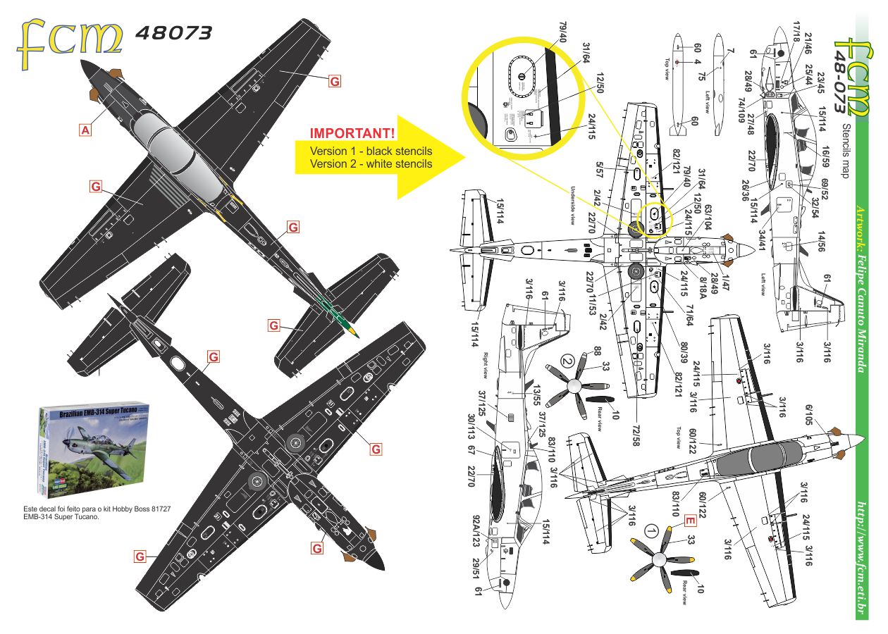 FCM FCM48073 1:48 Super Tucano