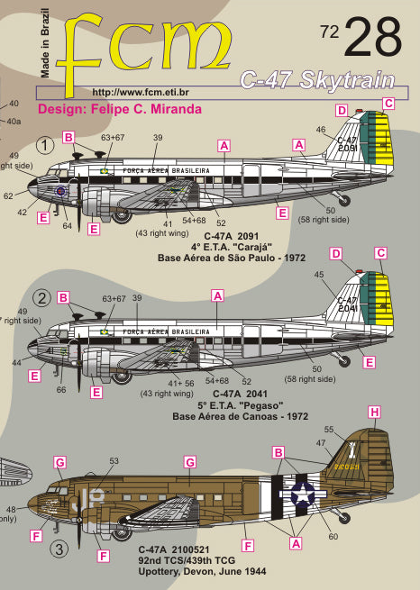 FCM FCM72028 1:72 Douglas C-47A Dakota Skytrain