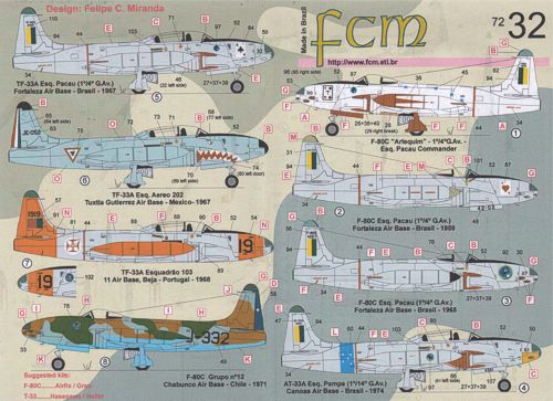 FCM FCM72032 1:72 South American Lockheed F-80/Lockheed T-33