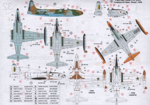 FCM FCM72032 1:72 South American Lockheed F-80/Lockheed T-33