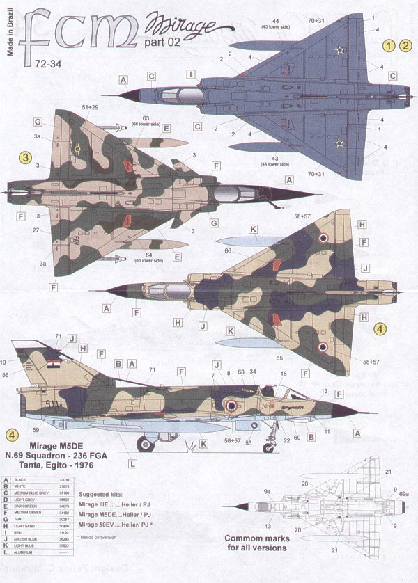 FCM FCM72034 1:72 Dassault_Mirage III Part 2