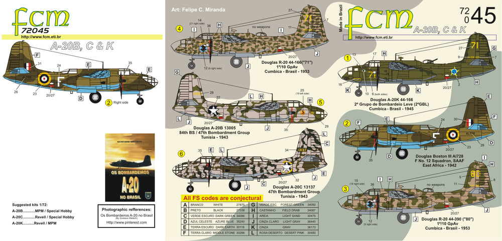 FCM FCM72045 1:72 Douglas A-20B/A-20C/A-20H