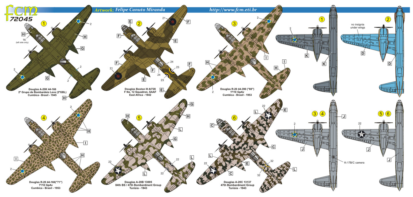 FCM FCM72045 1:72 Douglas A-20B/A-20C/A-20H