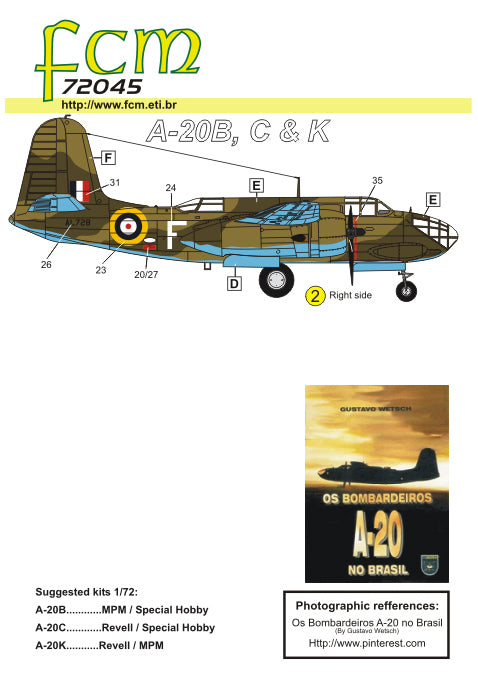 FCM FCM72045 1:72 Douglas A-20B/A-20C/A-20H