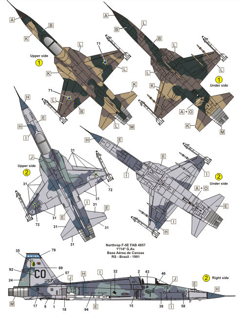 FCM FCM72046 1:72 Northrop F-5B/F-5E/F-5F