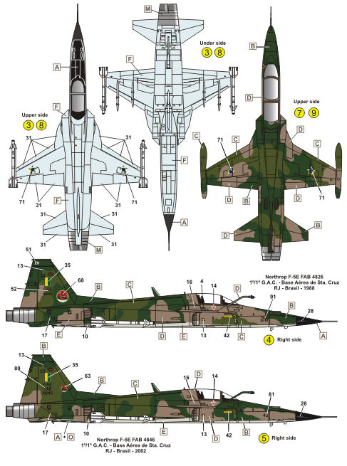 FCM FCM72046 1:72 Northrop F-5B/F-5E/F-5F