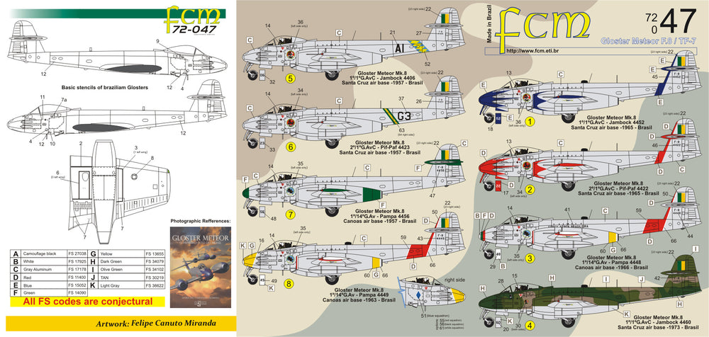 FCM FCM72047 1:72 Gloster Meteor F.8 and TF-7