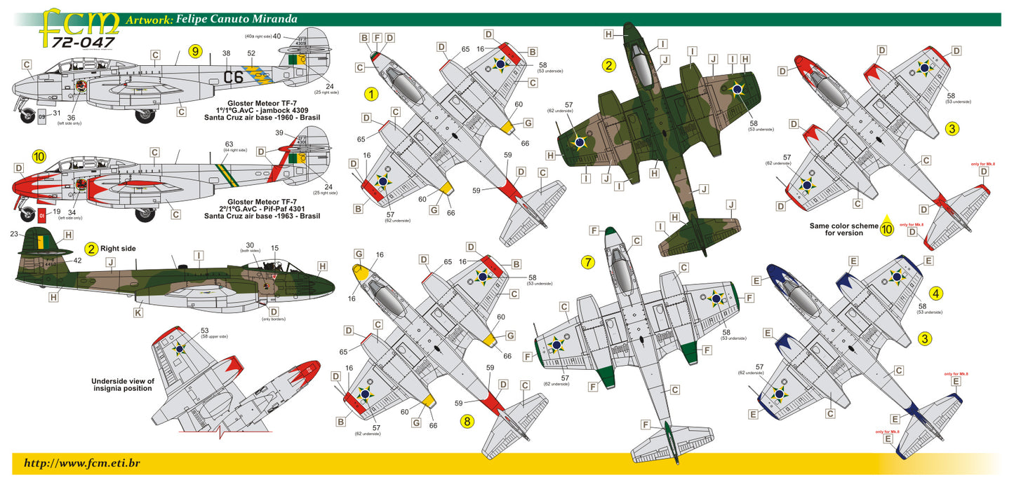 FCM FCM72047 1:72 Gloster Meteor F.8 and TF-7