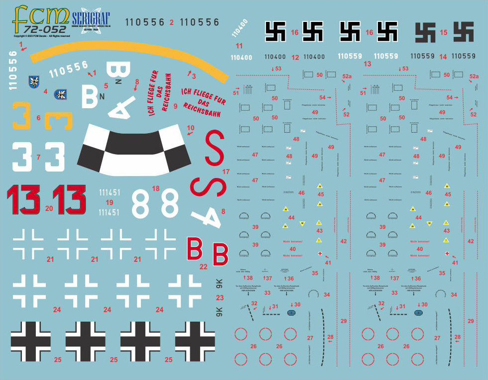 FCM FCM72052 1:72 Messerschmitt Me-262A-1a aces