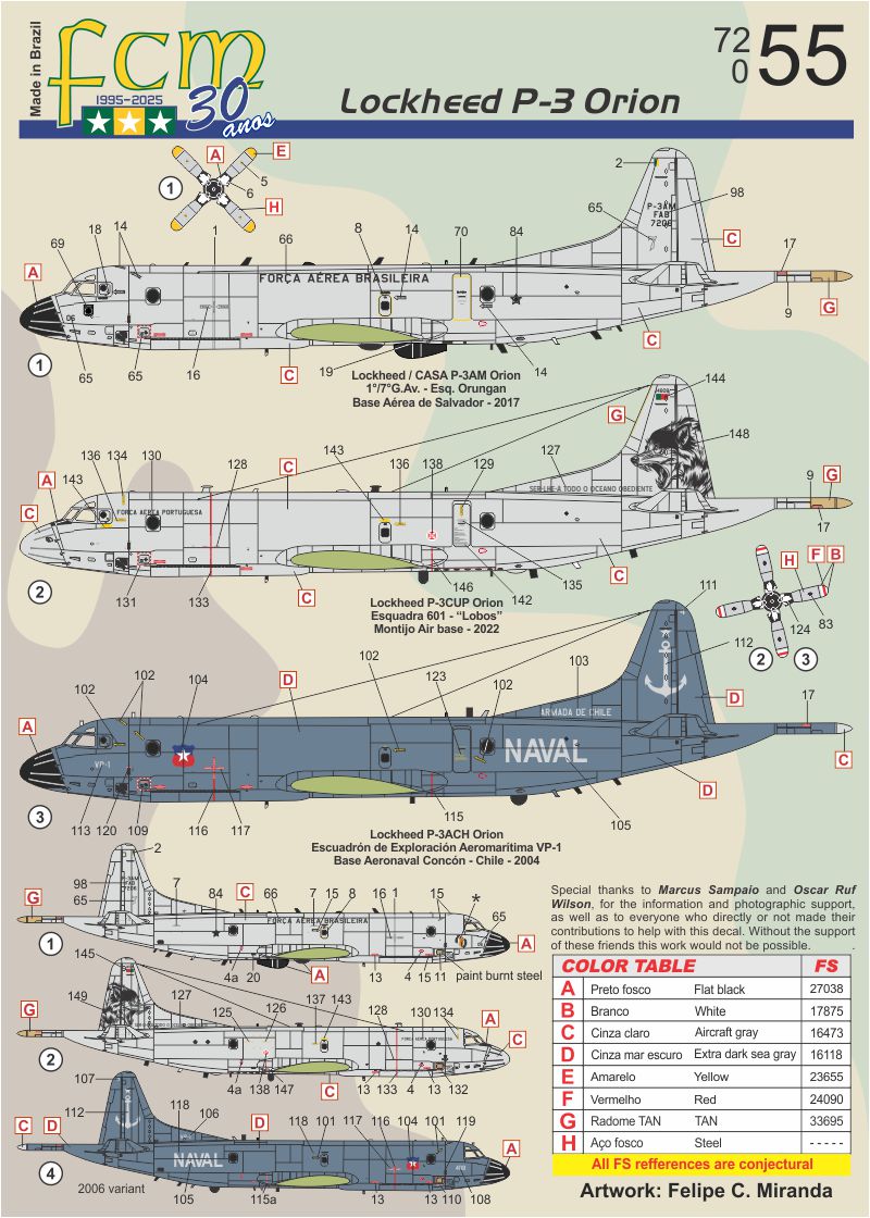 FCM FCM72055 1:72 Lockheed P-3C Orion
