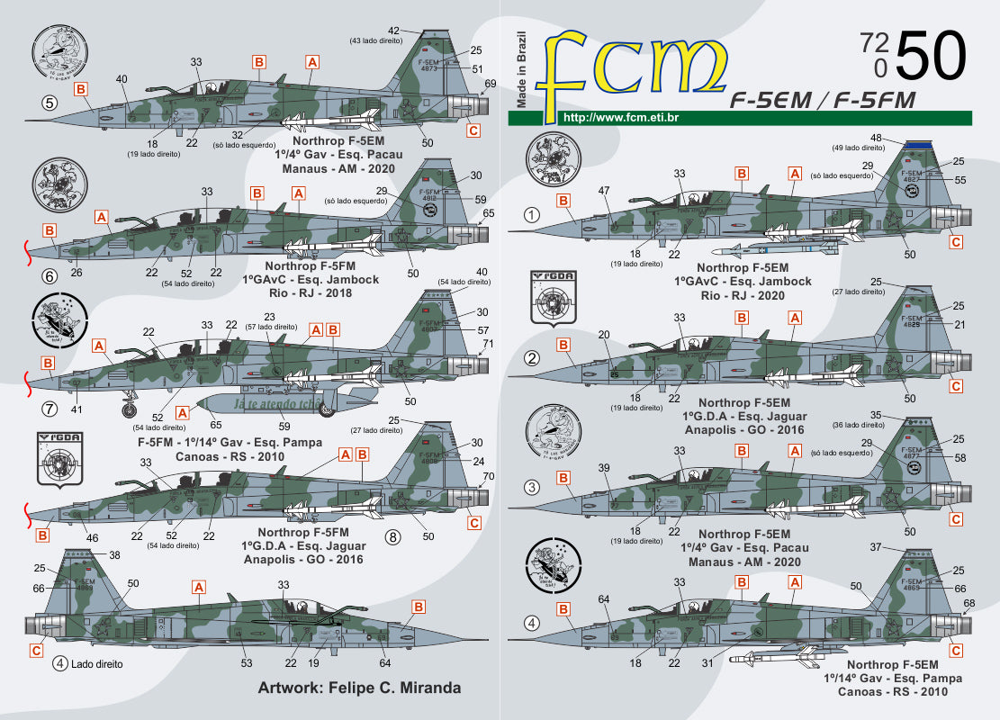 FCM FCM72050 1:72 Northrop F-5EM / F-5FM Brazilian Air Force