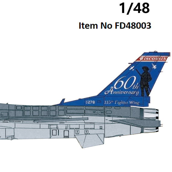 FabScale FD48003 F-16C Wisconsin ANG 60th Anniversary 1:48